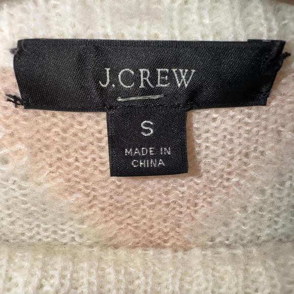 J.Crew Women’s Diamond-Checkered Cropped Crewneck Sweater - Size S - Picture 2 of 6